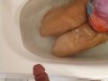 Footjob oiled dick by Domina KATRIX