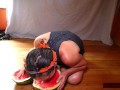 Solo Pussy-loving MILF Licks, Fists, Squirts on Watermelon; Eats Squirt; Messy!