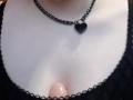 I want you to cum for my big boobs- goth pov dildo titfuck 