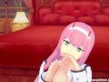 Darling in the FRANXX - Zero Two Footjob and Riding Hentai