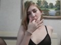 I Asked My Neighbor in Pantyhose to Give Me a BLOWJOB, FOOT FETISH Cum on Her Feet - POV