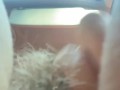 Flashing no panties pussy and tits while driving car. AMoteur milf public car masturbation. outdoor