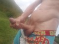 Outside wanking big cock skinny ripped guy dreadlocks