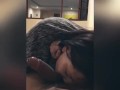 Quick Head Before Bed: Latina Babe Sucks Dick & Swallows Cum