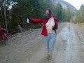 This is how I shoot my solo videos - Risky public nudity in the mountains