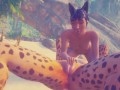 Trap the Cat FURRY lesbian sex on the beach