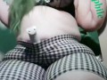 Chubby Stoner Babe Smokes the Whole Bowl On Her Magic Wand