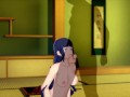 Horny Hinata makes the cock cum multiple times (3D Hentai)