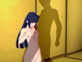 Horny Hinata makes the cock cum multiple times (3D Hentai)