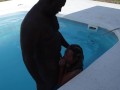 Husband Recording Wife Fuck BBC Boyfriend in Pool on Vacation