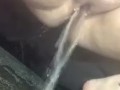 Pissing on the ground 