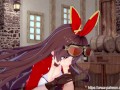 Genshin Impact - Amber Takes a Facial and Rides Dick
