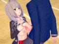 【エロゲーコイカツ！】爆乳美少女「梓(オリキャラ)」のおっぱい揉みまくりH！(巨乳アニメ3DCG動画)[Hentai Game Koikatsu! ](Anime 3DCG video)