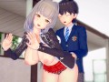 【エロゲーコイカツ！】爆乳美少女「梓(オリキャラ)」のおっぱい揉みまくりH！(巨乳アニメ3DCG動画)[Hentai Game Koikatsu! ](Anime 3DCG video)