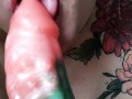 Creampie From A Monster: Goth Babe Riding, Cumming, and Dripping (SUBTITLED)