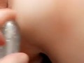 BBW cumming hard riding dildo with fat wet pussy
