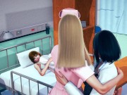 Doctor Fingering Nurse in Front of Patient At Hospital Room