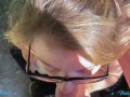 Beautiful Blue Eyed Girlfriend Takes Massive Public Facial Then Goes On A Cum Walk - Hannah Goode