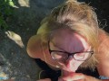 Beautiful Blue Eyed Girlfriend Takes Massive Public Facial Then Goes On A Cum Walk - Hannah Goode