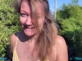 Beautiful Blue Eyed Girlfriend Takes Massive Public Facial Then Goes On A Cum Walk - Hannah Goode