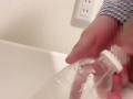 【ペットボトルおしっこ】横からおしっこで沢山ペットボトルに出すイケメン社会人