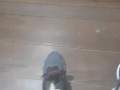 Putting bread inside my sneakers