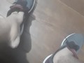 Putting bread inside my sneakers