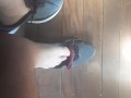 Putting bread inside my sneakers