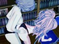 Junko Enoshima and Chiaki Nanami have lesbian sec in the library - Daganronpa Hentai