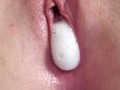 Creamy cum filled pussy