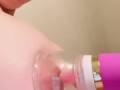 Sucking nipples and vibrating tongue toy