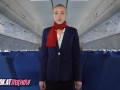Look at her Now - French flight attendant Angel Emily takes a big dick in all her exits.