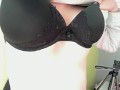 Letting my big boobs out of my bra plus slow motion bounce!!!