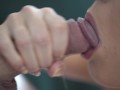 Close-Up Sensual Blowjob Cum Mouth, She Sucked Me Dry (ASMR BJ)