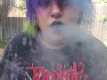 Smoking dildo blowjob and masturbation