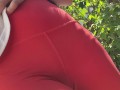 Nerdy Faery Piss in New Red Yoga Pants