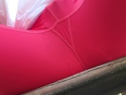 Nerdy Faery Piss in New Red Yoga Pants