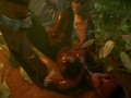 Tribe woman swallowing cum in the jungle 3D