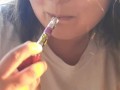 Public smoke teasing my shirt up a little bit Arab BBW vape pen