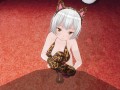 3D HENTAI Neko girl strokes your dick with her paws