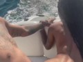 Fuckin little booty ebony on a boat 