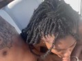 Fuckin little booty ebony on a boat 