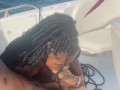 Fuckin little booty ebony on a boat 