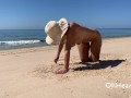 Hot Naked Teen teasing strangers at the beach