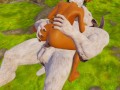 Sunny-Ловец пушистых Furry Получает в задницу конский член от монстра | сквирт