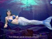 Mermaid masturbates till she gets even more wet