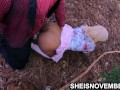 Dirty Knees For Step Dad In Grass Behind Mothers Back, Sheisnovember Outdoors Doggystyle 4k