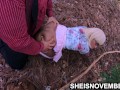 Dirty Knees For Step Dad In Grass Behind Mothers Back, Sheisnovember Outdoors Doggystyle 4k