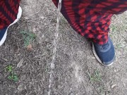 Outdoor fast pissing with neighbor in her yard