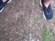 Pissing into the wind during a summer storm splashing all over me